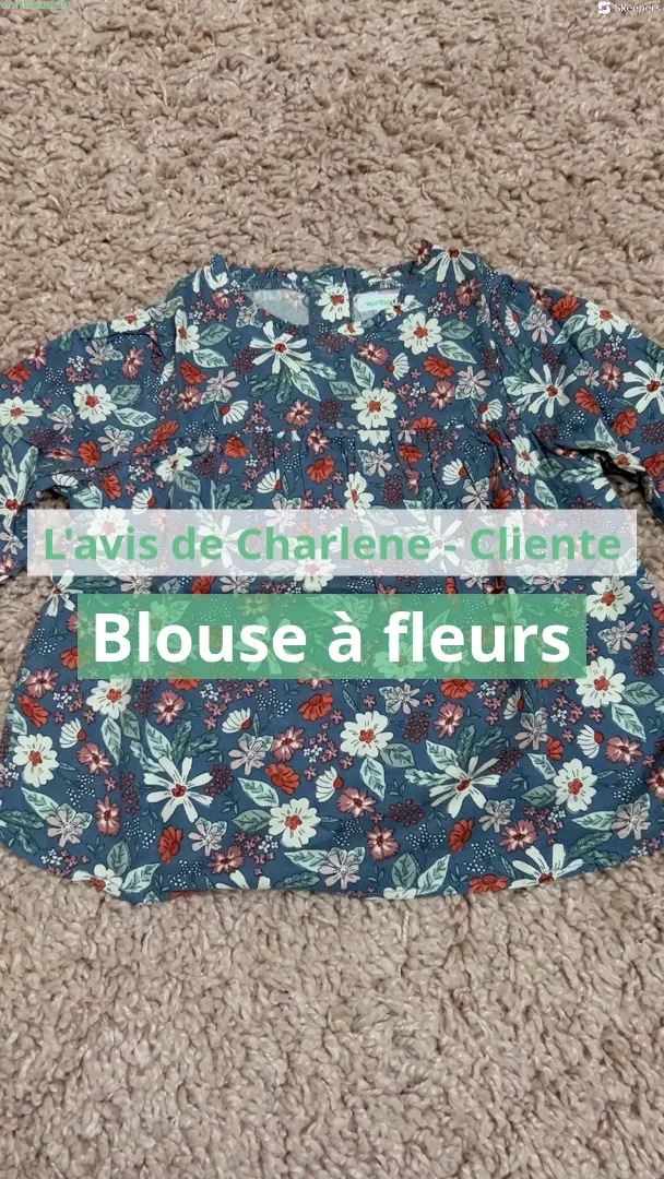 Blouse Fille Vertbaudet à Motifs Fleurs - Manches Longues élastiquées - Col Volanté - Tissu Viscose/coton Fluide - 9