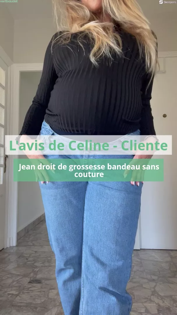 Jean Mom De Grossesse Vertbaudet – Bandeau Sans Couture Gris, Taille 42 – Coton élasthanne, Confortable Et Ajustable - 12