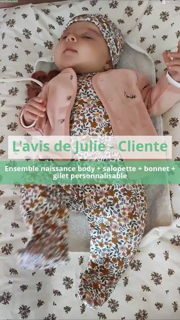 Ensemble Naissance 3 Pièces Jungle - Salopette + Body + Foulard En Coton Vertbaudet